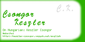 csongor keszler business card